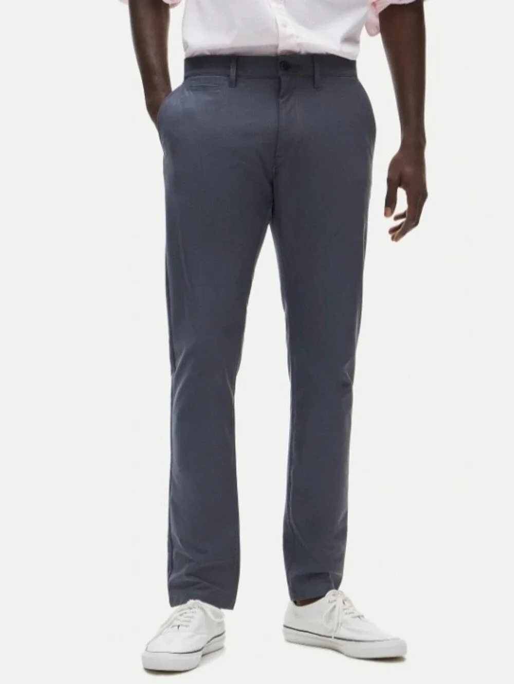 J. Crew Stretch (Sz 36) Men's Charcoal Gray Slip & Zip Pockets Slim Chino Pants